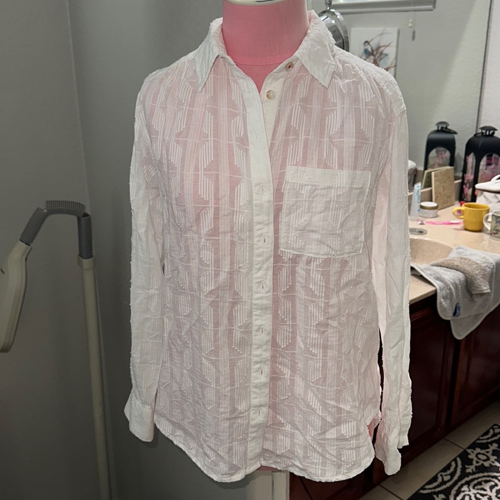 Pilcru XSp White Button down top